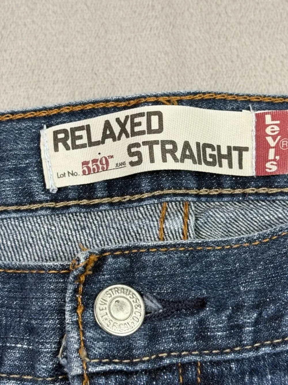 Levi’s 559 Relaxed Straight Mens Blue Denim Jeans Size 36x30 Pants Medium Wash
